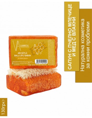 VA COSMETIC КРАЛСКО МЛЯКО МЕД САПУН ФИБРИ 130 ГР